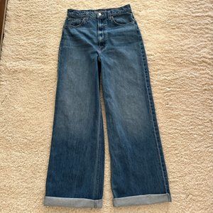 SNACKS! BY MOTHER HIGH WAISTED FUNNEL HEEL CUFF SIZE 28